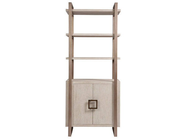 Lexington Artistica Home Vertex Bookcase - Stylish Mahogany Storage Solution With Adjustable Shelves & Modern Metal Accents Bianco Wood 2004-991-40