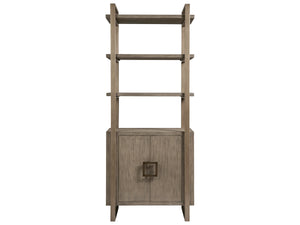 Lexington Artistica Home Vertex Bookcase - Stylish Mahogany Storage Solution With Adjustable Shelves & Modern Metal Accents Grigio Wood 2004-991-41