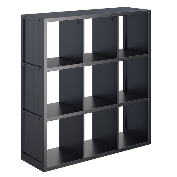 Winsome Wood Timothy 3x3 Storage Cube Shelf - Modern Black Design For Versatile Home Organization & Style Black Composite Wood 20040-winsome-wood