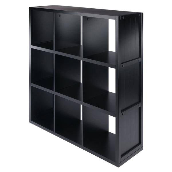 Winsome Wood Timothy 3x3 Storage Cube Shelf - Modern Black Design For Versatile Home Organization & Style Black Composite Wood 20040-winsome-wood