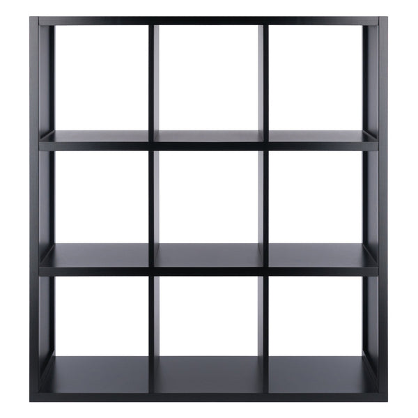 Winsome Wood Timothy 3x3 Storage Cube Shelf - Modern Black Design For Versatile Home Organization & Style Black Composite Wood 20040-winsome-wood