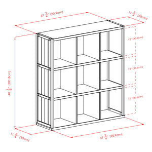 Winsome Wood Timothy 3x3 Storage Cube Shelf - Modern Black Design For Versatile Home Organization & Style Black Composite Wood 20040-winsome-wood