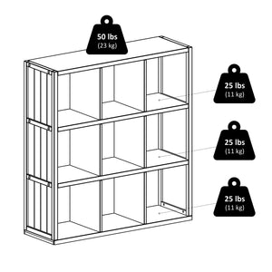 Winsome Wood Timothy 3x3 Storage Cube Shelf - Modern Black Design For Versatile Home Organization & Style Black Composite Wood 20040-winsome-wood