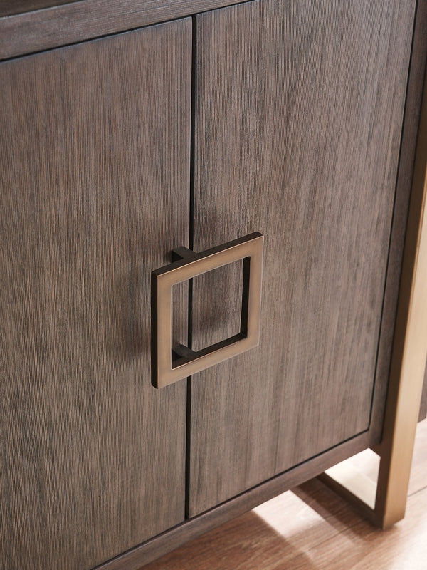 Lexington Artistica Home Vertex Bookcase - Stylish Mahogany Storage Solution With Adjustable Shelves & Modern Metal Accents Antico Wood 2004-991-39