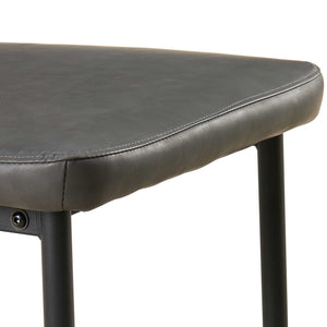 English Elm Dark Grey Pu Leather Dining Chairs Set Of 4 – Modern Armless Design For Versatile Comfort & Style W1164P195156