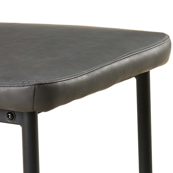 English Elm Dark Grey Pu Leather Dining Chairs Set Of 4 – Modern Armless Design For Versatile Comfort & Style W1164P195156