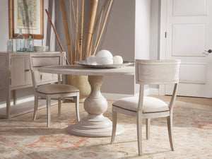 Lexington Artistica Home Aperitif Side Chair - Elegant Mahogany Design With Upholstered Seat, Nailhead Trim & Distinct Finishes Bianco Wood 2000-880-40-01