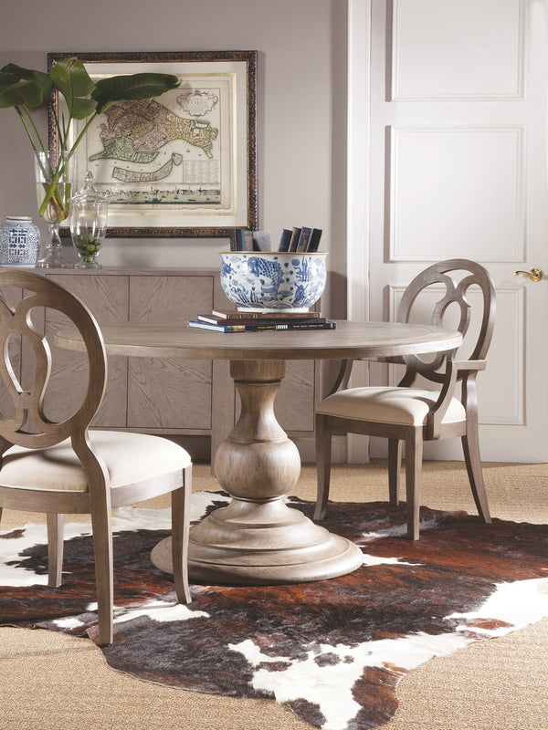 Lexington Artistica Home Axiom Round Dining Table - Elegant Mahogany Design For Modern Homes, Seats Up To Five With Style Grigio Wood 2005-870c-41