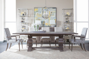 Lexington Artistica Home Axiom Rectangular Dining Table – Elegant Mahogany Design With Extendable Leaves For 12 Guests Antico Wood 2005-877c-39