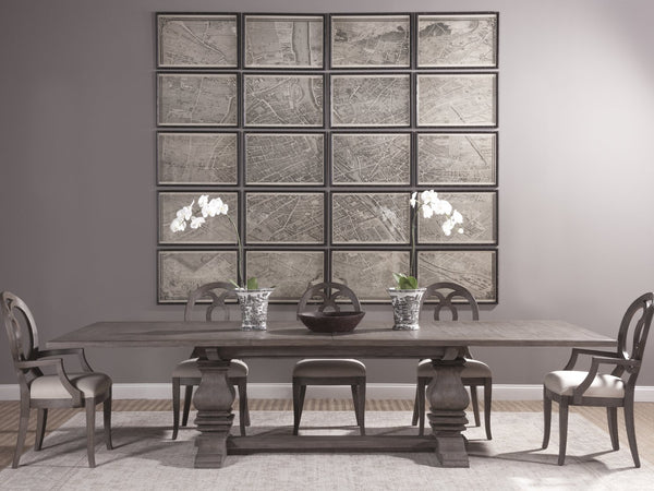 Lexington Artistica Home Axiom Rectangular Dining Table – Elegant Mahogany Design With Extendable Leaves For 12 Guests Grigio Wood 2005-877c-41