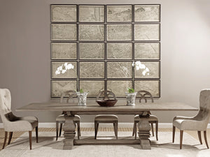 Lexington Artistica Home Axiom Rectangular Dining Table – Elegant Mahogany Design With Extendable Leaves For 12 Guests Grigio Wood 2005-877c-41