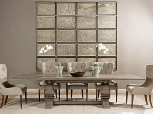 Lexington Artistica Home Axiom Rectangular Dining Table – Elegant Mahogany Design With Extendable Leaves For 12 Guests Grigio Wood 2005-877c-41