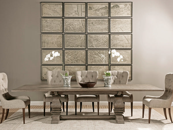 Lexington Artistica Home Axiom Rectangular Dining Table – Elegant Mahogany Design With Extendable Leaves For 12 Guests Grigio Wood 2005-877c-41