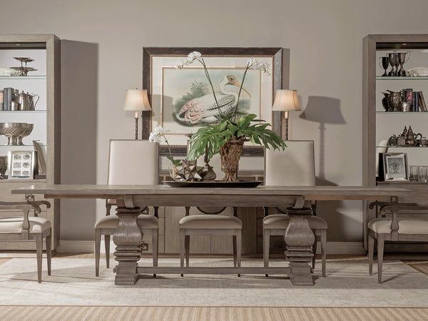 Lexington Artistica Home Axiom Rectangular Dining Table – Elegant Mahogany Design With Extendable Leaves For 12 Guests Grigio Wood 2005-877c-41