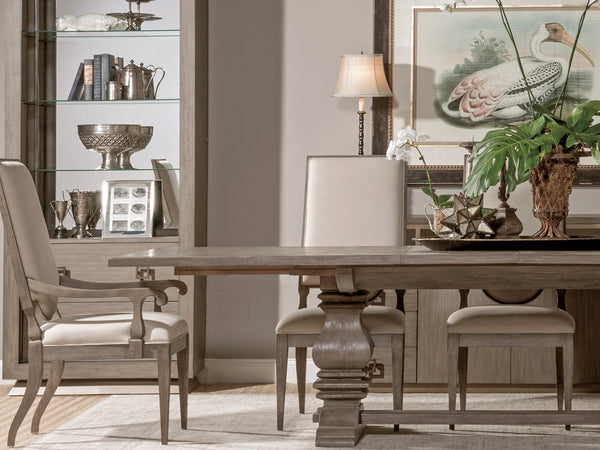 Lexington Artistica Home Axiom Rectangular Dining Table – Elegant Mahogany Design With Extendable Leaves For 12 Guests Grigio Wood 2005-877c-41