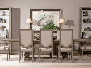 Lexington Artistica Home Axiom Rectangular Dining Table – Elegant Mahogany Design With Extendable Leaves For 12 Guests Grigio Wood 2005-877c-41