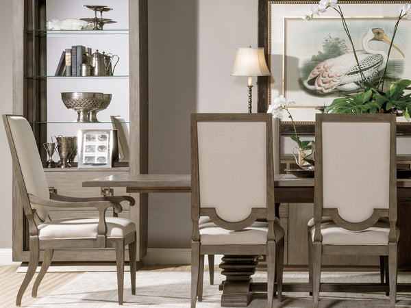 Lexington Artistica Home Axiom Rectangular Dining Table – Elegant Mahogany Design With Extendable Leaves For 12 Guests Grigio Wood 2005-877c-41