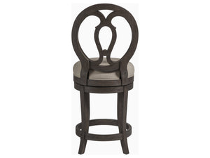 Lexington Artistica Home Axiom Swivel Counter Stool - Elegant Mahogany Design With Upholstered Seat For Stylish Comfort Antico Wood 2005-895-39-01