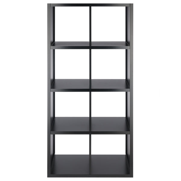 Winsome Wood Timothy 4x2 Modern Storage Cube Shelf - Versatile Black Organizer For Home & Office Decor Black Composite Wood 20053-winsome-wood