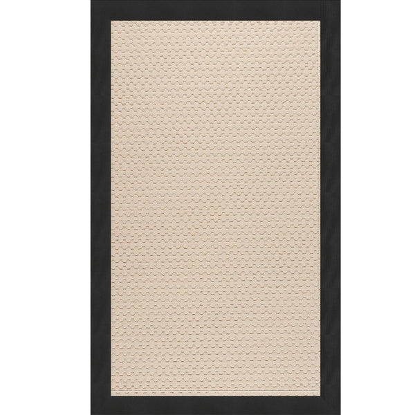 Capel Rugs Creative Concepts - Customizable Zoe Collection Rugs For Indoor & Outdoor Use, Fade & Stain Resistant Canvas Black 100% Olefin Base W,Border 2008rs00240036314