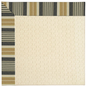 Capel Rugs Creative Concepts - Customizable Zoe Collection Rugs For Indoor & Outdoor Use, Fade & Stain Resistant Long Hill Ebony 100% Olefin Base W,Border 2008gs0709340