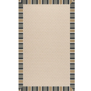Capel Rugs Creative Concepts - Customizable Zoe Collection Rugs For Indoor & Outdoor Use, Fade & Stain Resistant Long Hill Ebony 100% Olefin Base W,Border 2008rs07091000340