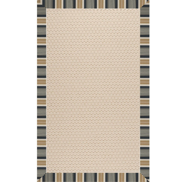 Capel Rugs Creative Concepts - Customizable Zoe Collection Rugs For Indoor & Outdoor Use, Fade & Stain Resistant Long Hill Ebony 100% Olefin Base W,Border 2008rs07091000340