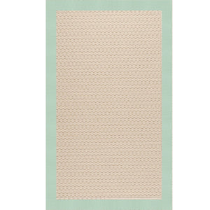 Capel Rugs Creative Concepts - Customizable Zoe Collection Rugs For Indoor & Outdoor Use, Fade & Stain Resistant Canvas Spa Blue 100% Olefin Base W,Border 2008rs03000500427