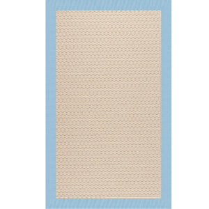 Capel Rugs Creative Concepts - Customizable Zoe Collection Rugs For Indoor & Outdoor Use, Fade & Stain Resistant Canvas Air Blue 100% Olefin Base W,Border 2008rs07091000437