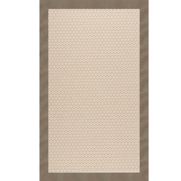Capel Rugs Creative Concepts - Customizable Zoe Collection Rugs For Indoor & Outdoor Use, Fade & Stain Resistant Canvas Taupe 100% Olefin Base W,Border 2008rs00240036737