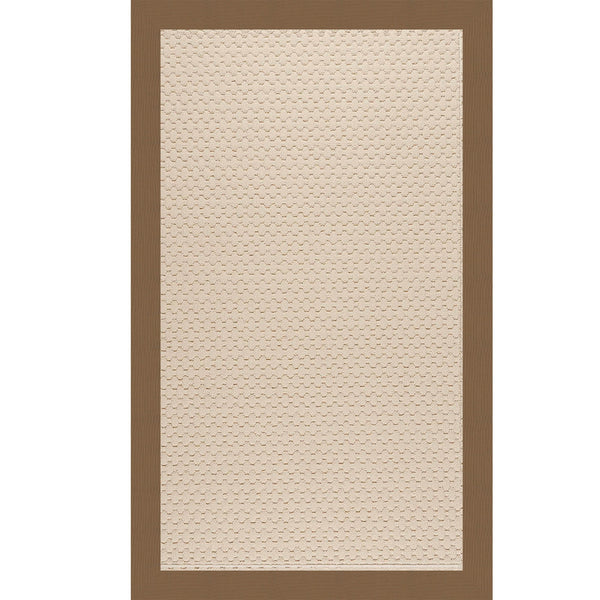 Capel Rugs Creative Concepts - Customizable Zoe Collection Rugs For Indoor & Outdoor Use, Fade & Stain Resistant Canvas Cocoa 100% Olefin Base W,Border 2008rs00240036747