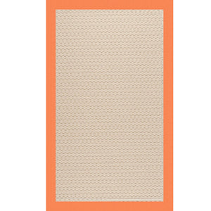 Capel Rugs Creative Concepts - Customizable Zoe Collection Rugs For Indoor & Outdoor Use, Fade & Stain Resistant Canvas Tangerine 100% Olefin Base W,Border 2008rs07090709815