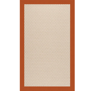 Capel Rugs Creative Concepts - Customizable Zoe Collection Rugs For Indoor & Outdoor Use, Fade & Stain Resistant Canvas Rust 100% Olefin Base W,Border 2008rs07091000837