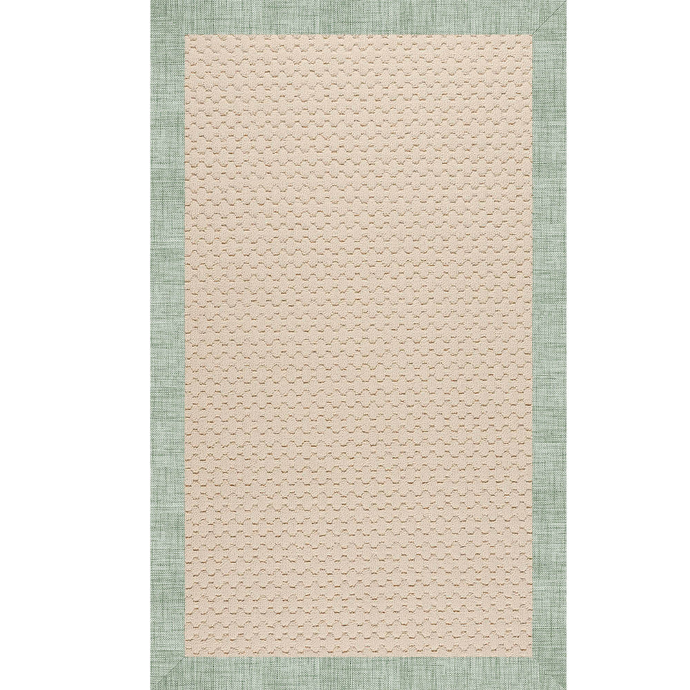 Capel Rugs Creative Concepts-zoe Collection Customizable Indoor Outdoor Rug For Unique Home Décor Rave Spearmint 100% Olefin Base W,Border 2009rs07091000221