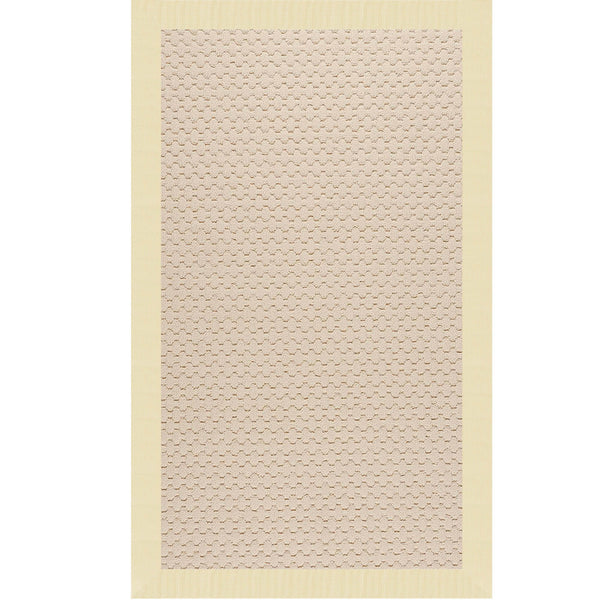 Capel Rugs Creative Concepts-zoe Collection Customizable Indoor Outdoor Rug For Unique Home Décor Canvas Sand, White 100% Olefin Base W,Border 2009rs07090709712