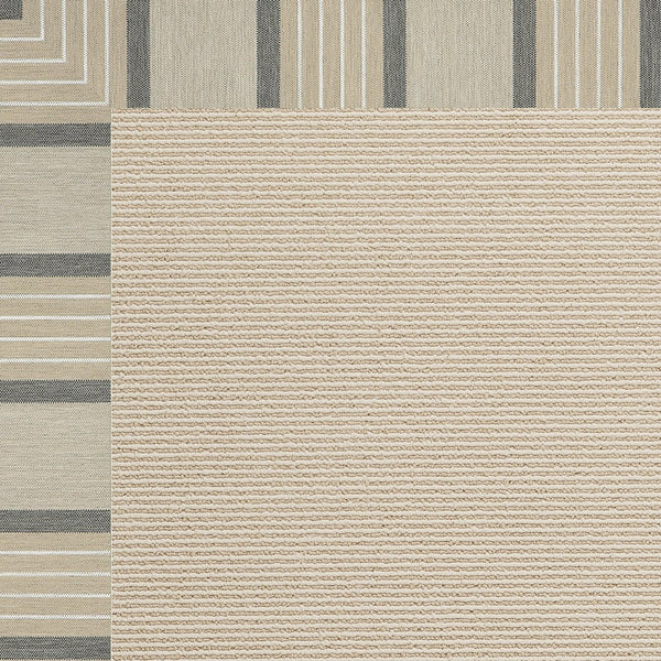 Capel Rugs Creative Concepts-zoe Collection Customizable Indoor Outdoor Rug For Unique Home Décor Cove Pebble 100% Olefin Base W,Border 2009gs0709755