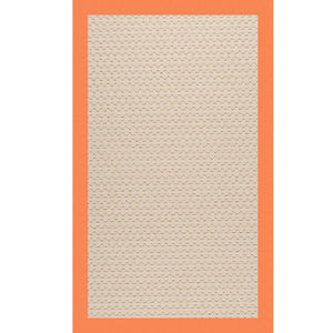 Capel Rugs Creative Concepts-zoe Collection Customizable Indoor Outdoor Rug For Unique Home Décor Canvas Tangerine 100% Olefin Base W,Border 2009rs07091000815