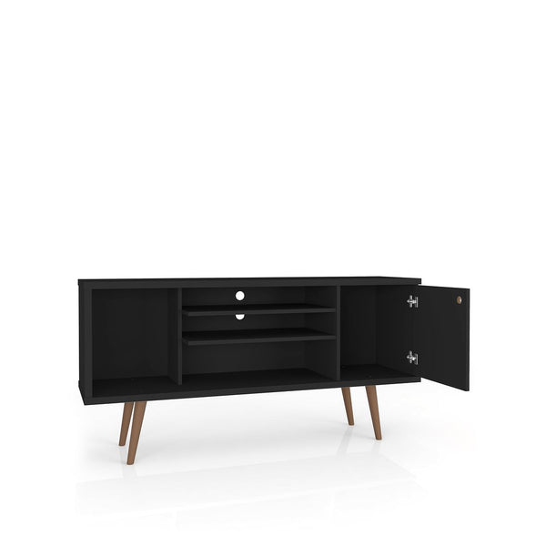 Manhattan Comfort Liberty Mid-Century Modern TV Stand Black 200AMC8