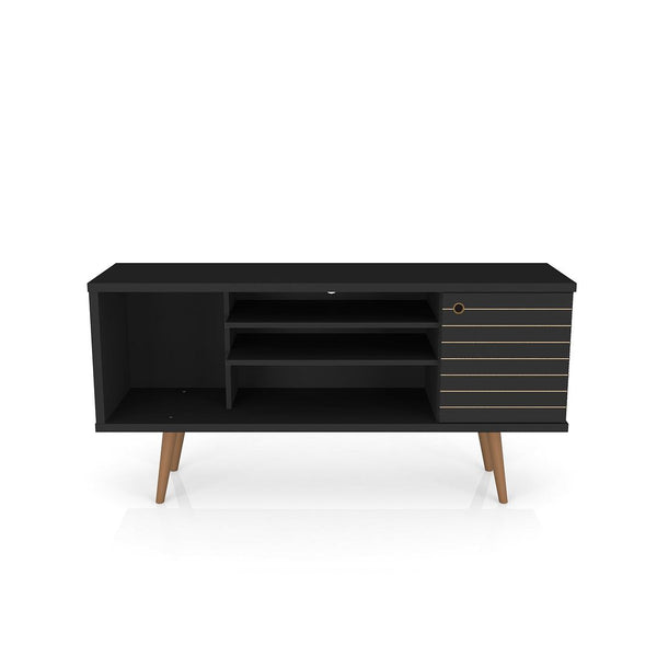 Manhattan Comfort Liberty Mid-Century Modern TV Stand Black 200AMC8