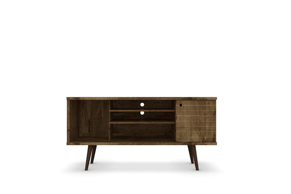 Manhattan Comfort Liberty Mid-Century Modern TV Stand Rustic Brown 200AMC9