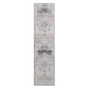 English Elm Loom & Luxe 2X8 Cream/Beige Medallion Area Rug - Stylish, Non-Shedding, Stain Resistant For Homes B335P289521