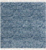 Unique Loom Hygge Shag Misty Machine Made Abstract Rug Blue, Light Blue 8' 0" x 8' 0"