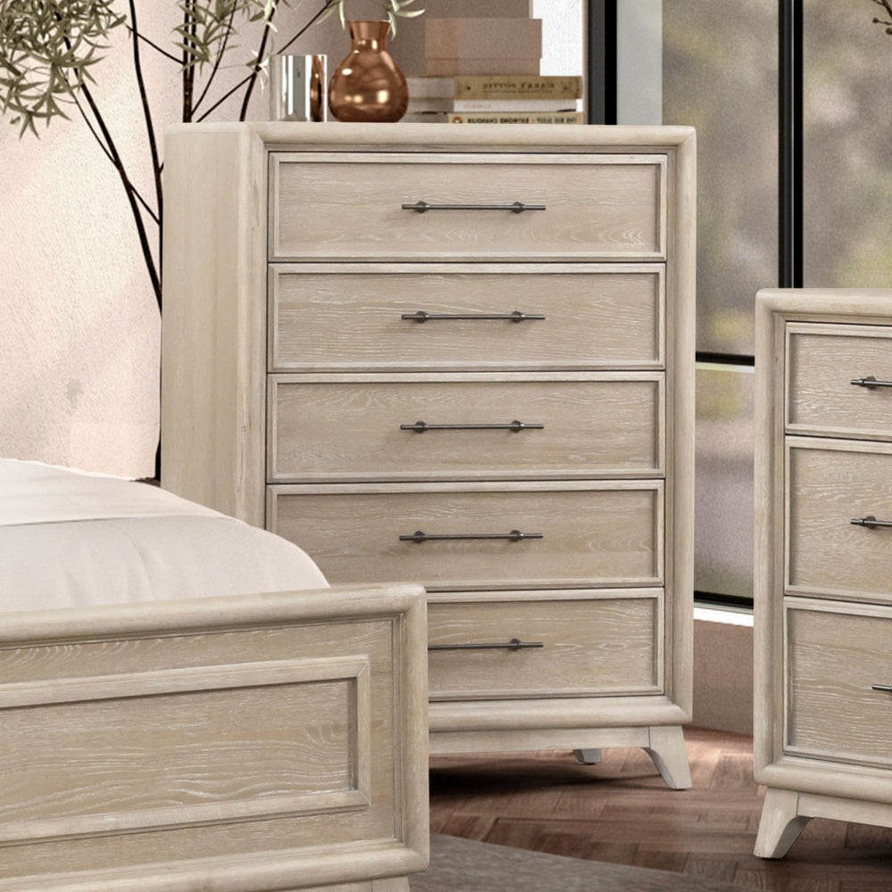 English Elm Transitional Oak Chest with Cedar Lined Drawers Dovetail Craftsmanship Bedroom Storage B2741P370413