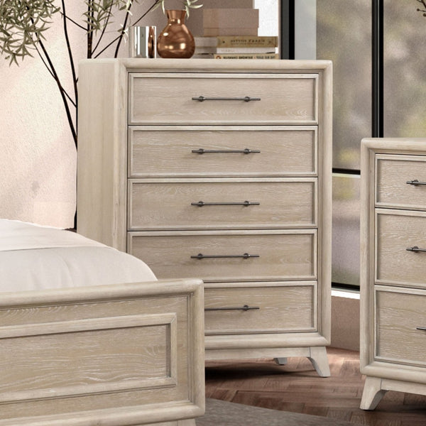 English Elm Transitional Oak Chest with Cedar Lined Drawers Dovetail Craftsmanship Bedroom Storage B2741P370413