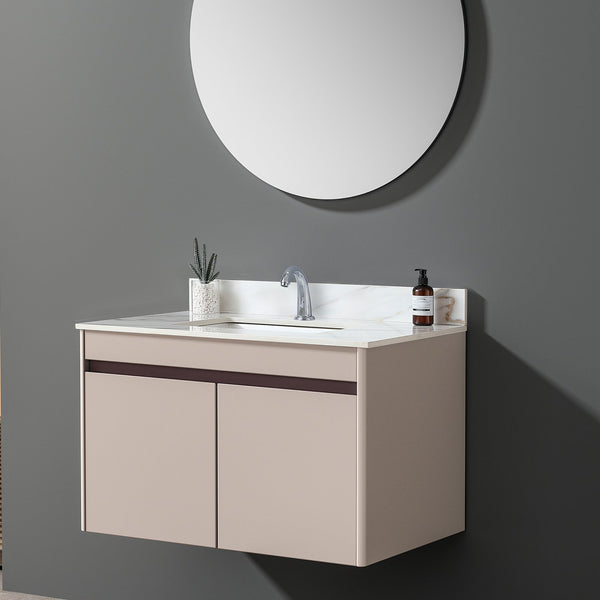 English Elm 37 Inch Marble Vanity Top - Elegant Carrara White With Undermount Sink & 4" Backsplash, Easy Install W2699P192441