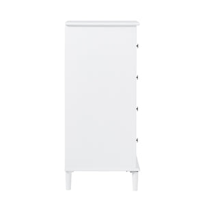 4-Drawer Solid Wood Dresser White BR4DDRWH-T Walker Edison