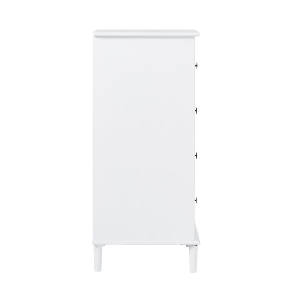 4-Drawer Solid Wood Dresser White BR4DDRWH-T Walker Edison