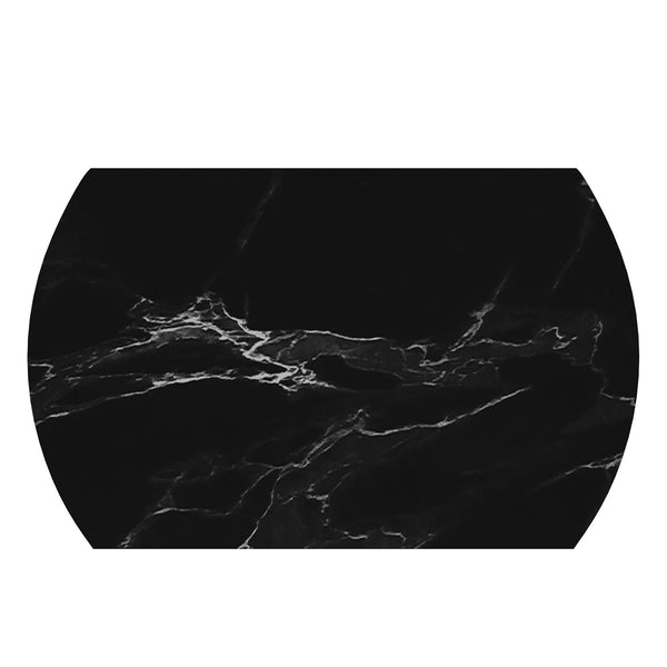 Worldwide Home Furnishings Calisto-extension Dining Table – Transformative Design With Durable Sintered Stone & Marble Finish Black,Black Sintered Stone,Metal 201-110bk