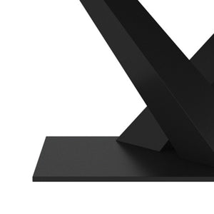 Worldwide Home Furnishings Julius-extension Dining Table | Stylish & Durable With Easy One-handed Mechanism For 8-10 Seats Black,Black Sintered Stone,Metal 201-111bk