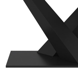 Worldwide Home Furnishings Julius-extension Dining Table | Stylish & Durable With Easy One-handed Mechanism For 8-10 Seats White,Black Sintered Stone,Metal 201-111wt